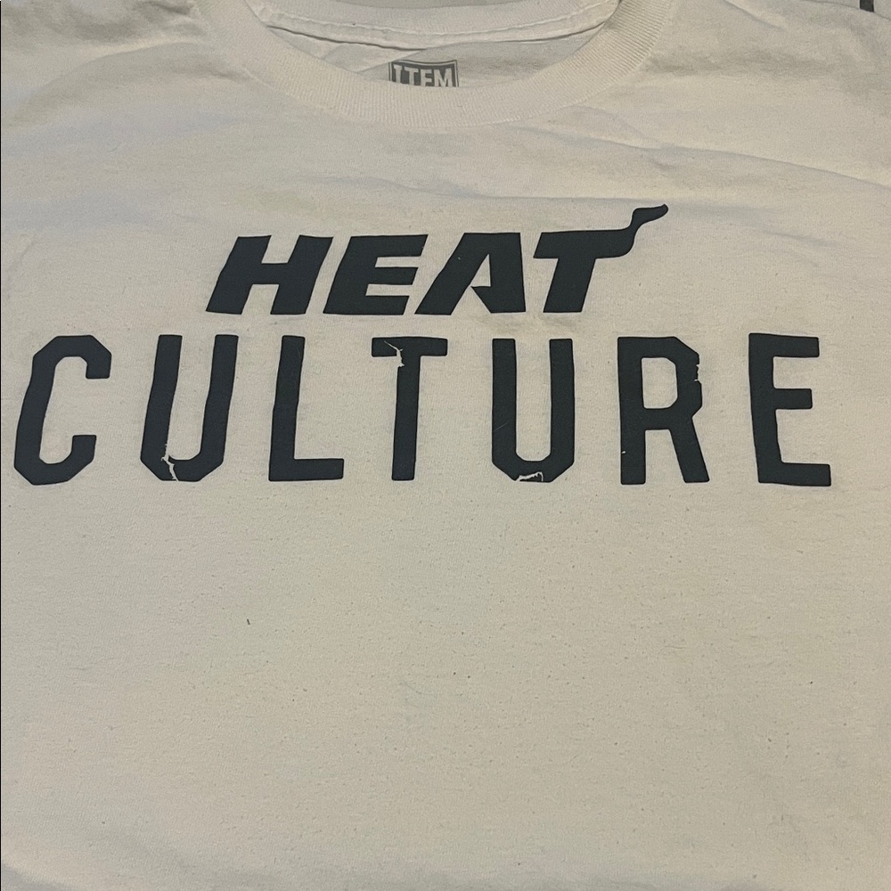 Heat Culture Graphic Tee - White with Black Print